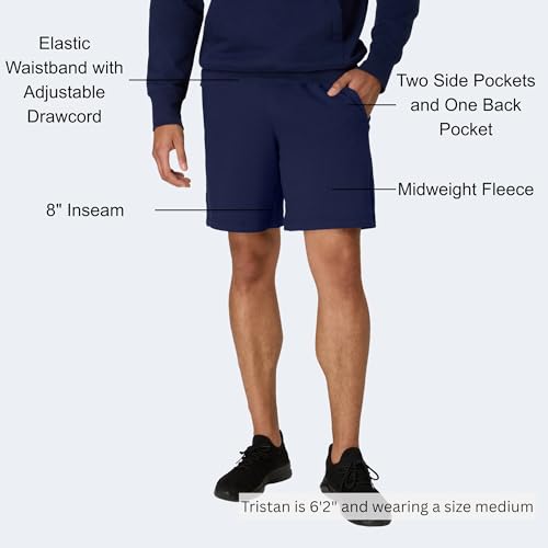 Hanes Men's Originals Sweat Shorts, Midweight Fleece Shorts with Pockets, 8" by Hanes - Used condition - Image 3