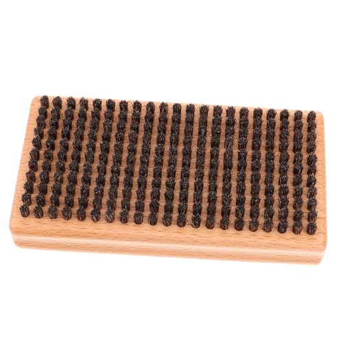 TOBBOMEY Snowboard Wax Brush Tool Wooden Handle Comfortable Texture for Easy Maintenance Portable for Home Travel Use for Skiing and Snowboarding Care