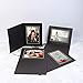 Golden State Art, Pack of 100, 4x6 Photo Folders, Black with Gold Lining, All Occasions