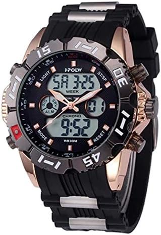 HPOLW Imported Big Face Black Gold Analog Digital Multifunction Sports Watch for Men & Boys