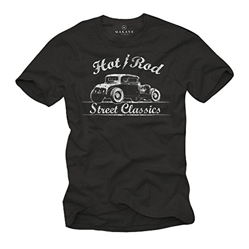 Makaya Rockabilly T-Shirt Homme Hot Rod Noir S-XXXL - Les Beatles, Paul McCartney, John Lennon, RIngo Starr, George Harrison Makaya Rockabilly T-Shirt Homme Hot Rod Noir S-XXXL – Image 3
