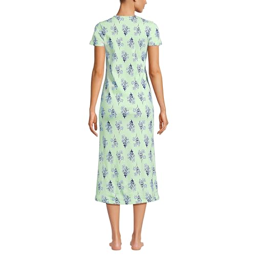 Lands' End Women's Cotton Short Sleeve Midcalf Nightgown2