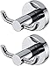 Nevup Porte-Serviettes Crochets Laiton Chrome Porte Salle De Bains Peignoir en Acier Inoxydable 2 Crochets 2 Pcs