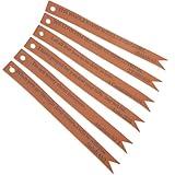 FOMIYES Bibel Lesezeichen aus PU Leder 6 Stück mit Bibelversen Braune Schwalbenschwanzform Wiederverwendbare Seitenmarkierer für Christliche Bücher und Dokumente