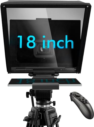 ILOKNZI 18" Teleprompter with Remote & App Control