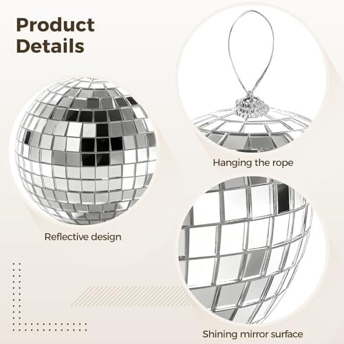Boules disco décoratives légères et faciles à accrocher pour illuminer vos soirées rétro - 6