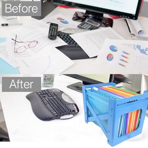 12 pastas de arquivo suspensas com abas e inserções de cartão, arquivos de suspensão A4 para arquivo