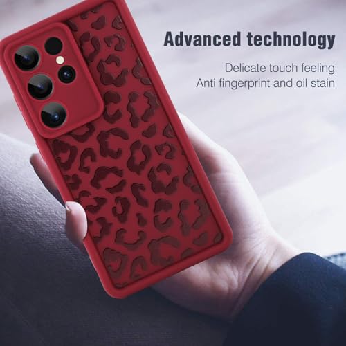 Image of Compatible with Samsung Galaxy S25 Ultra Case, Wine Red