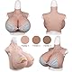 QIAOYIQIAO 4. Generation S-Cup Z-Cup Große Tasse Realistische Silikonbrust Form Falsche Brüste für Cosplay Crossdresser Transgender (Farbe 1, Z Cup)