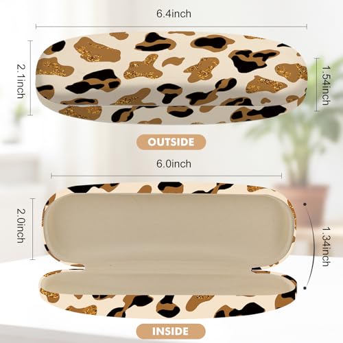 Image of Glasses Case Hard Shell,Portable Protective Eyeglasses Case, Eyeglass Holder Box with Cleaning Cloth, for men women