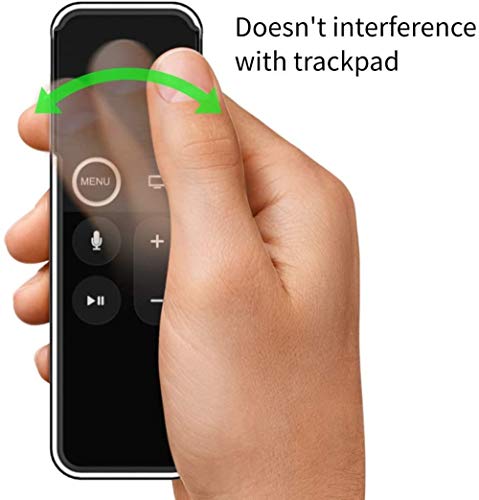 Image of Oboe Sikai Shockproof Protective Case for Apple TV Siri Remote Anti-Slip Soft TPU Cover for Apple TV 4K Remote Anti-Lost with Remote Loop (Black-White)