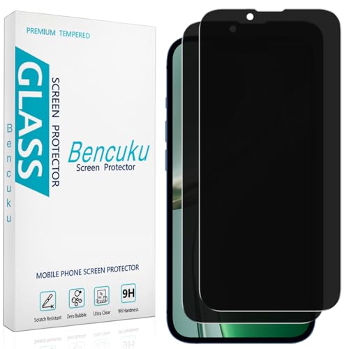 Bencuku (2 Pack) Privacy Screen Protector Designed for iPhone 13 and iPhone 13 Pro 6.1-inch Anti-Spy Tempered Glass Anti Scratch Bubble Free