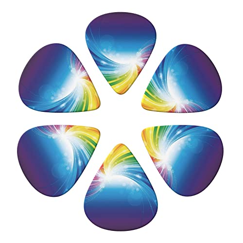 Rainbow Background Lot de 6 médiators pour guitare acoustique, guitare électrique, basse, ukulélé – fins, moyens et… - Les Beatles, Paul McCartney, John Lennon, RIngo Starr, George Harrison Rainbow Background Lot de 6 médiators pour guitare acoustique, guitare électrique, basse, ukulélé – fins, moyens et… – Image 5