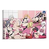 Hentai Poster Naked Truth Anime Hentai High School DxD Lesbian Posters Rias Gremory and Akeno Porn Posters Canvas Painting Posters and Prints Wall Art Pictures for Living Room Bedroom Decor 08x12inch