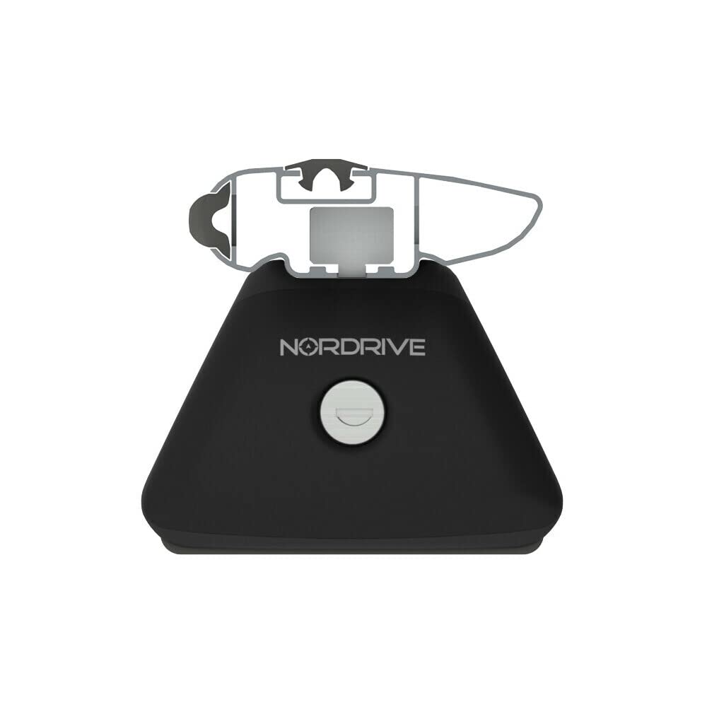 NORDRIVE N15099 Silenzio Black in-Rail, Set Completo Barre portatutto in Alluminio - S - Evos IA