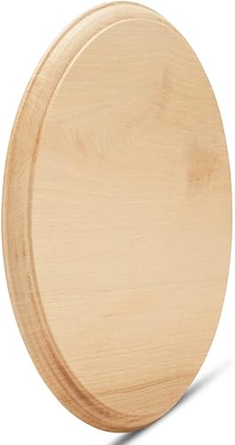 Miniatura 3 de Círculos de madera sin terminar de 8 pulgadas, paquete de 1 placa redonda de madera sin terminar para manualidades, tablero de embutidos, por