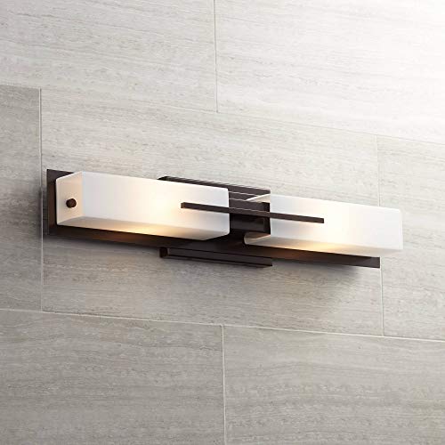 Possini Euro Design Midtown Modern Wall Light Bronze Metal Hardwired