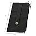 Leatherboss Genuine Leather Women's All in One Credit Business Card Case Holder Slim Zipper Wallet With a Card Protection Strap, Black
