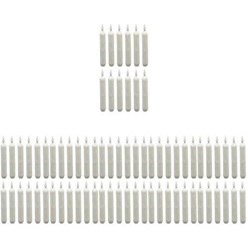 UPKOCH 72 Pièces Bougie Électronique Bougies Électroniques Bougies Électroniques sans Flamme Bougie De Fenêtre De Noël Bougies sans Flamme Bougies Vacillantes LED Blanc Batterie 3D