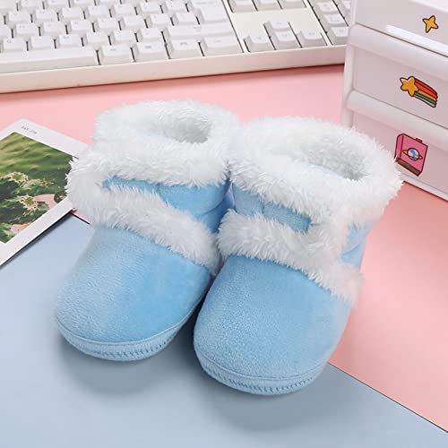 Newborn Baby Cozy Fleece Booties with Grippers Winter Slippers Socks Soft Sole Stay On Infant First Walker Shoes2