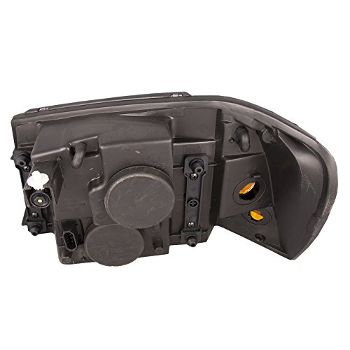 Headlightsdepot Chrome Housing Halogen Headlight Compatible With Gmc Envoy 2002-2009 Includes Right Passenger Side Headlamp #TOP1