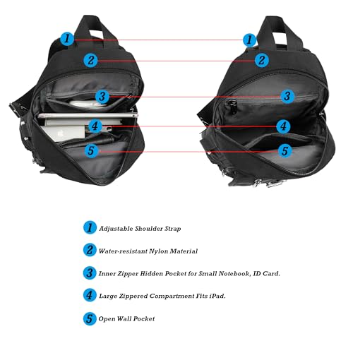 NICGID Sling Bag Chest Shoulder Backpack Crossbody Bags for Tablet Laptop Outdoor Hiking Men Women by NICGID - Image 4