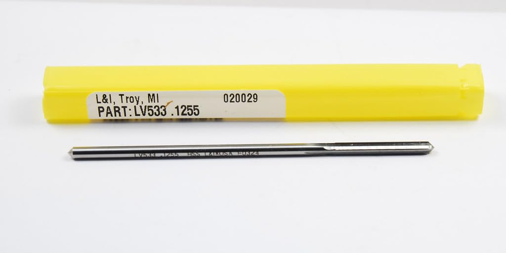 GENERIC .1255 X .119 X 1"" X 3-1/2"" OAL 4 STRAIGHT FLUTE HSS RH CHUCKING REAMER BD5633450