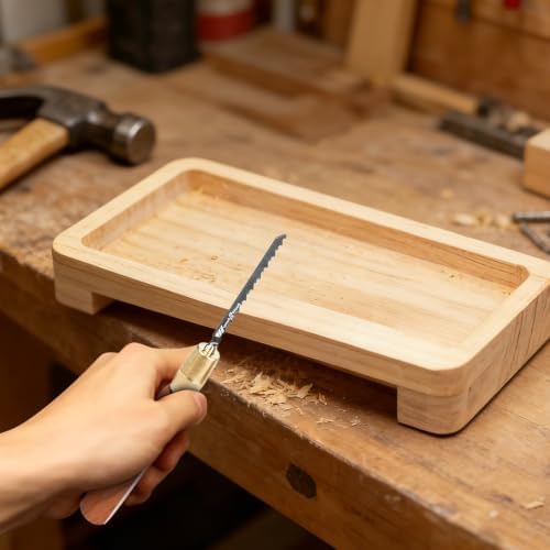Wood-Handled Hand Saw with Replaceable Blades, Compact Manual Saw for Woodworking and Pruning, Mini Hand Saw - 3