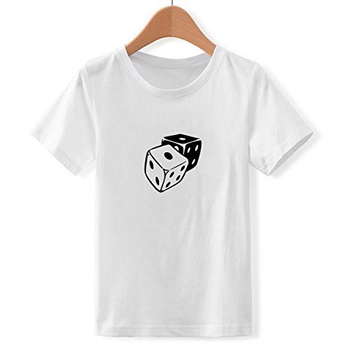 T-shirt blanc avec illustration des de casino le cadeau idéal pour garcon