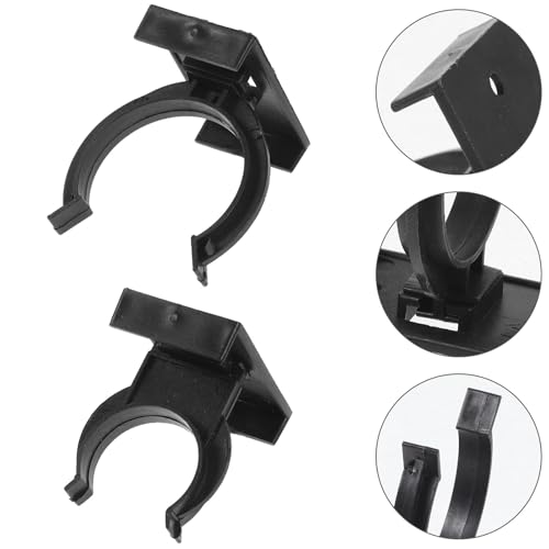 Clips para zócalo de cocina COLLBATH con función de elevación de plástico negro, 20 unidades 8
