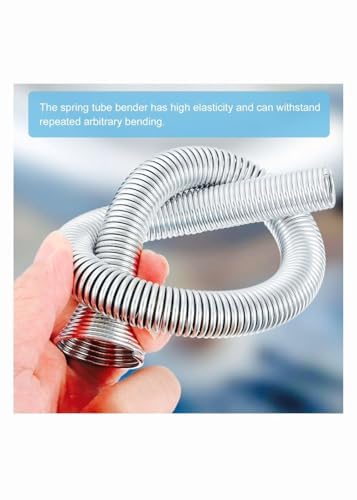 Spring Tube Bender for Pipe O.D. 5/8'', Bending Spring for Copper Tubing, Spiral Spring Bender for Copper, Aluminum and Thin Wall Steel Tubing, Silver 2