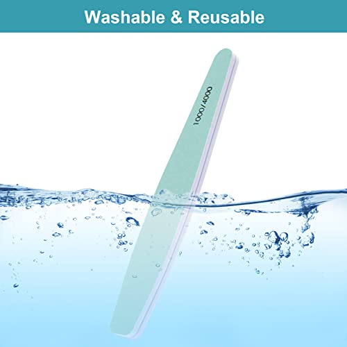 Diesisa 15pcs 1000/4000 Grit Nail Files for Natural Nails, Emery Boards for Natural Files, Double-Sided Nail Buffering Manicure Pedicure Nail Supplies Tools for Toenail Fingernail for Home & Salon