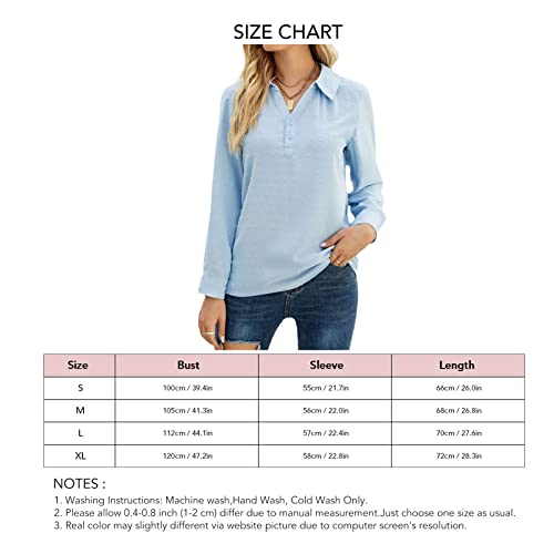Blusa Feminina de Manga Longa, Poliéster Confortável Gola Alta Blusa Pulôver Feminina Design Ponto S