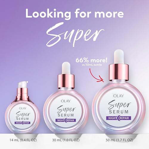 Olay Super Serum Night Repair, Fragrance-Free - Niacinamide, Peptide, Salicylic & Lactic Acid, Glycerin ​- 5-in-1 Skin Care Benefits - Hydrating, Evens Tone, Reduces Dark Spots, Anti-Aging, 1.0 Oz - image 9