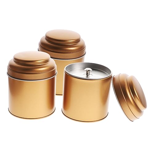 Happyyami 3Pcs Airtight Tea Canisters Elegant Storage Jars for Loose Leaf Tea Sugar Spices and Candies for Friends and Special Occasions