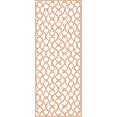 Image of Resort Decorative Pierced Fretwork Wood Wall Panels, 37 3 /8 inchW x 94 3 /8 inchH x 3 /8 inchT, Alder