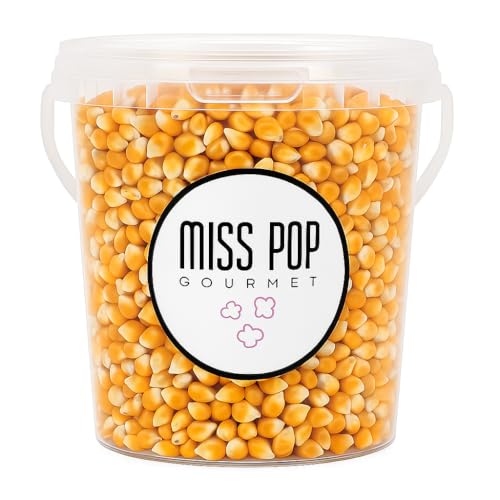 Miss Pop Gourmet - Maiz XL para Palomitas | 1 Kg | Grano Premium para Palomitas