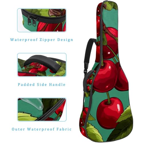 Housse guitare acoustique 109 cm imperméable Oxford cerise