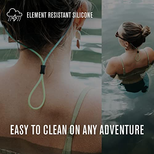 Chums Slim Retainer - Adjustable Thin Silicone Unisex Eyewear Keeper (Black) #TOP2