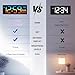 Soobest Large LED Digital Wall Clock 8 RGB Color Changing Display, Corded Plug in Electric Digital Clock with Seconds for Living Room Bedroom Desk Table Office, 5 Dimmers, Auto DST, 10 Inches