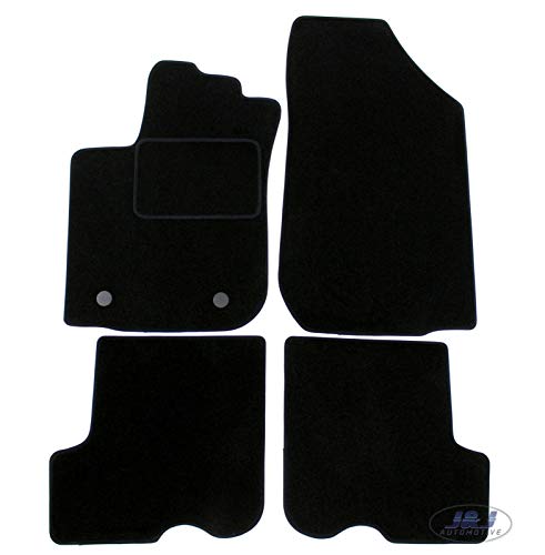 J&J AUTOMOTIVE | Tapis De Sol Noir Velours sur Mesure pour Sandero Stepway 2012-2020, Ajustement précis, Base Antidérapante, Renforcée dans la Zone de la Pédale