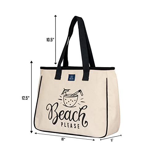 Image of AQVA Women & Men Cotton Tote Bag, Black and White Collection
