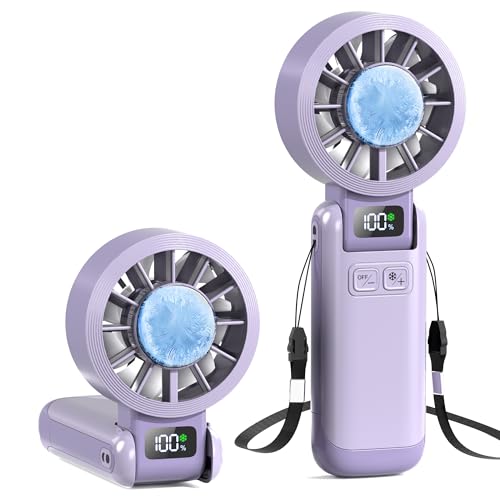Husdensky Portable Fan Handheld with Ice Cooling Rechargeable 5 5m s Speed - image 1
