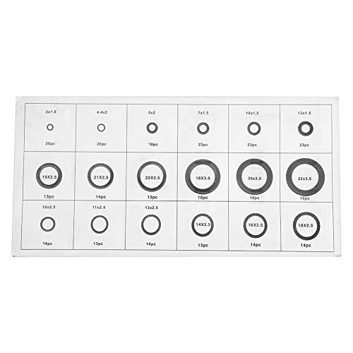 279Pcs 18 Sizes Rubber O-Ring Assortment Kit,Black O Ring Seal Gaskets Hydraulic Plumbing Gaskets