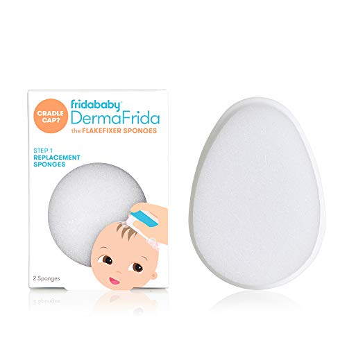 Frida Baby Replacement Sponges for The 3-Step Cradle Cap System by Dermafrida The Flakefixer 2 Pack of Soft Sponges Work with The Flakefixer System(Sold Separately)