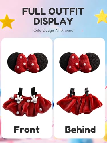 Image of Clothes for LABUBU 6.7inch (17cm) Doll, Cute Outfit Small Dress and Hairpin, Dress Up, Accessories (No Doll) (Micky Suit)