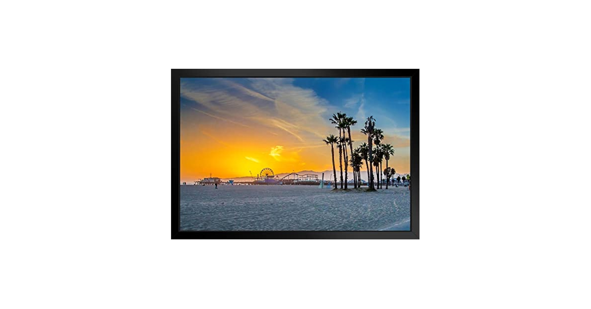 ポスター　写真　ベニスビーチ　フレーム付き Venice Beachは西海岸風アートポスター。A4〜A2額縁付きで届いて