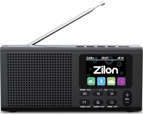 Dab Plus Radio Tragbares Digital Bluetooth 5.3 mit 2200 mAh Akku ...