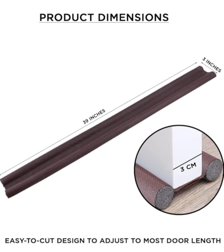 Image of PVC Door Guard (39 Inches, Pack of 6) Gap Filler for Door Bottom Seal Strip - Sound-Proof, Reduce Noise, Energy Saving Door Stopper for Reduce Door Dust, Door Guard for Home(Brown)