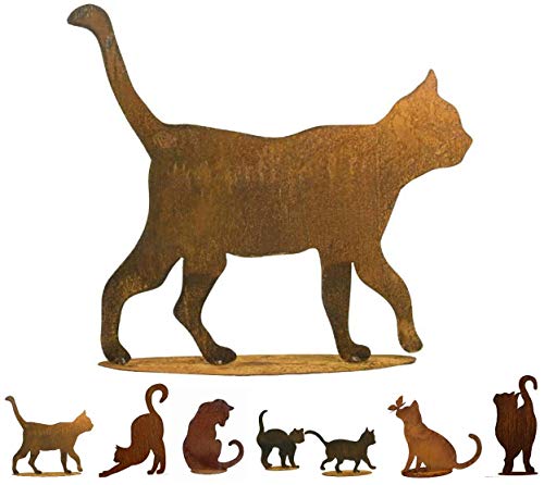 Gartenfigur Rost auf festem Stand – Hochwertig & Wetterfest - Metall...